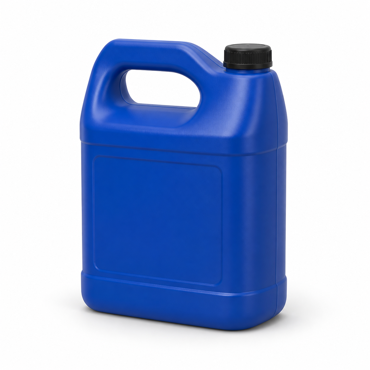 3D render of a blue F-style HDPE chemical container